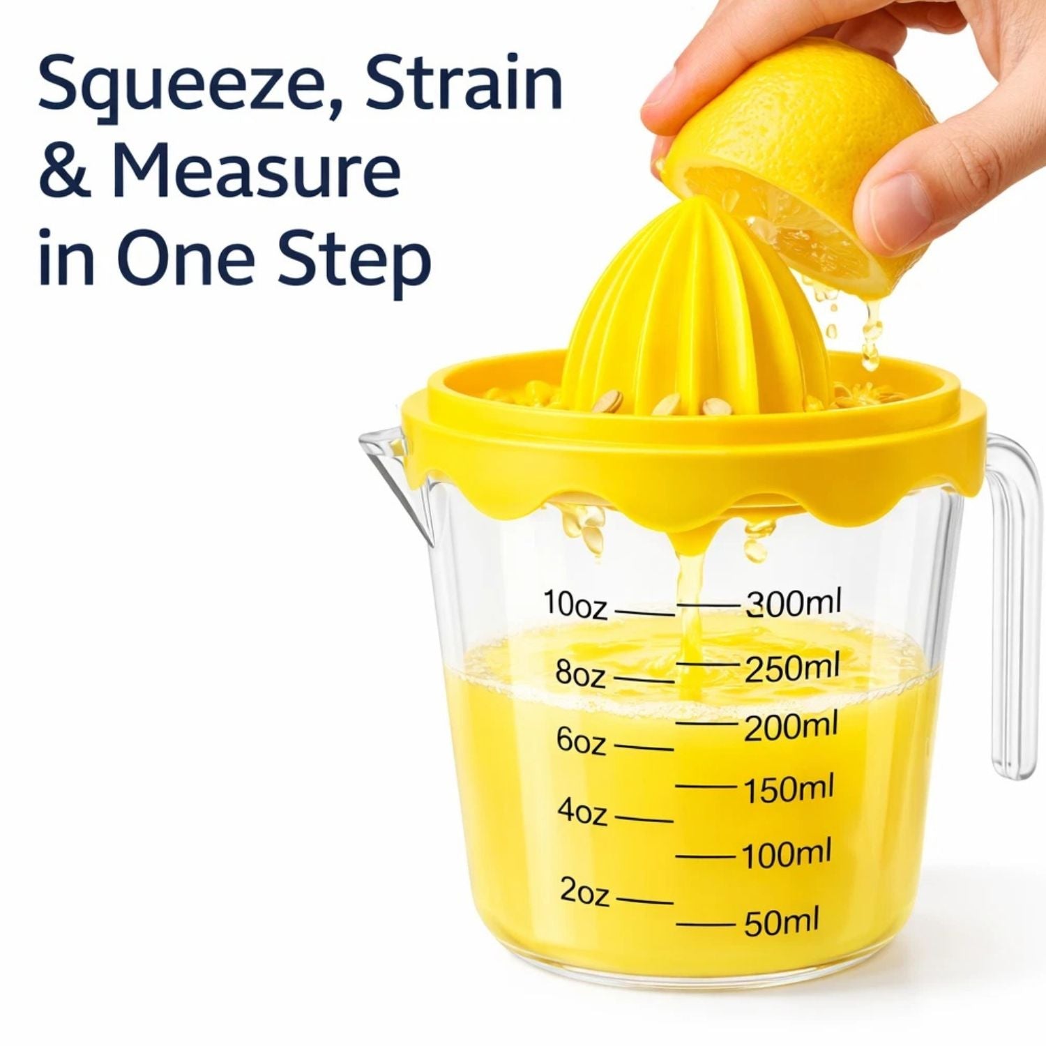 Home Collection Manual Citrus Juicer with 10 oz Measuring Cup