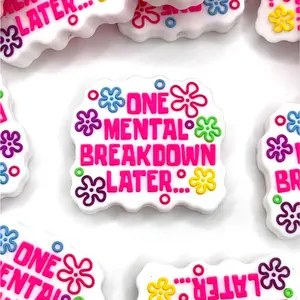 One Mental Breakdown Later Silicone Focal Beads - Funny Humor Crafting Supplies DIY