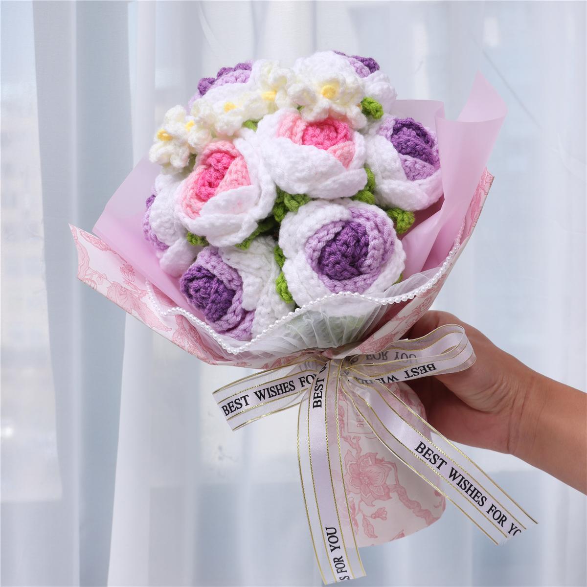 Gradient Color Rose Bouquet, Perfect Gift for Wife, Valentine's Day and Anniversary Present, Elegant Floral Arrangement