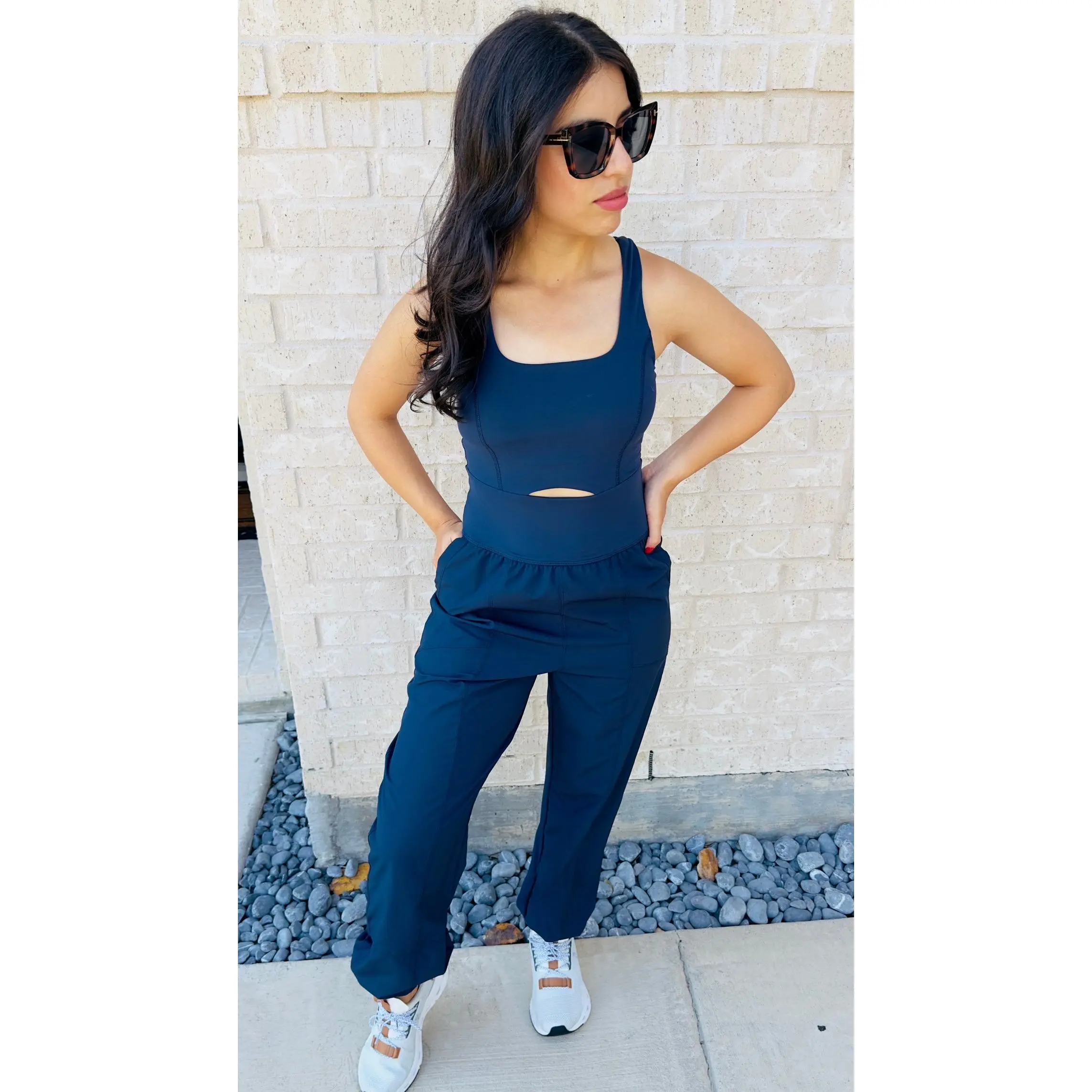DEMI - ACTIVE JOGGER JUMPSUIT - NAVY