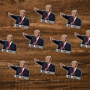 "I Did That" Trump Sticker Pack, Anti-Trump & Eclipse Meme Stickers, Fun Anti-Fascist Anti-Racist Stickers for Activists.