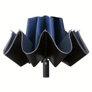 Fully Automatic Reflective Umbrella, 1 Count Portable Foldable Umbrella, Multifunctional Sunshade Umbrella for Car Travel, Compact Umbrella for All Weather Conditions