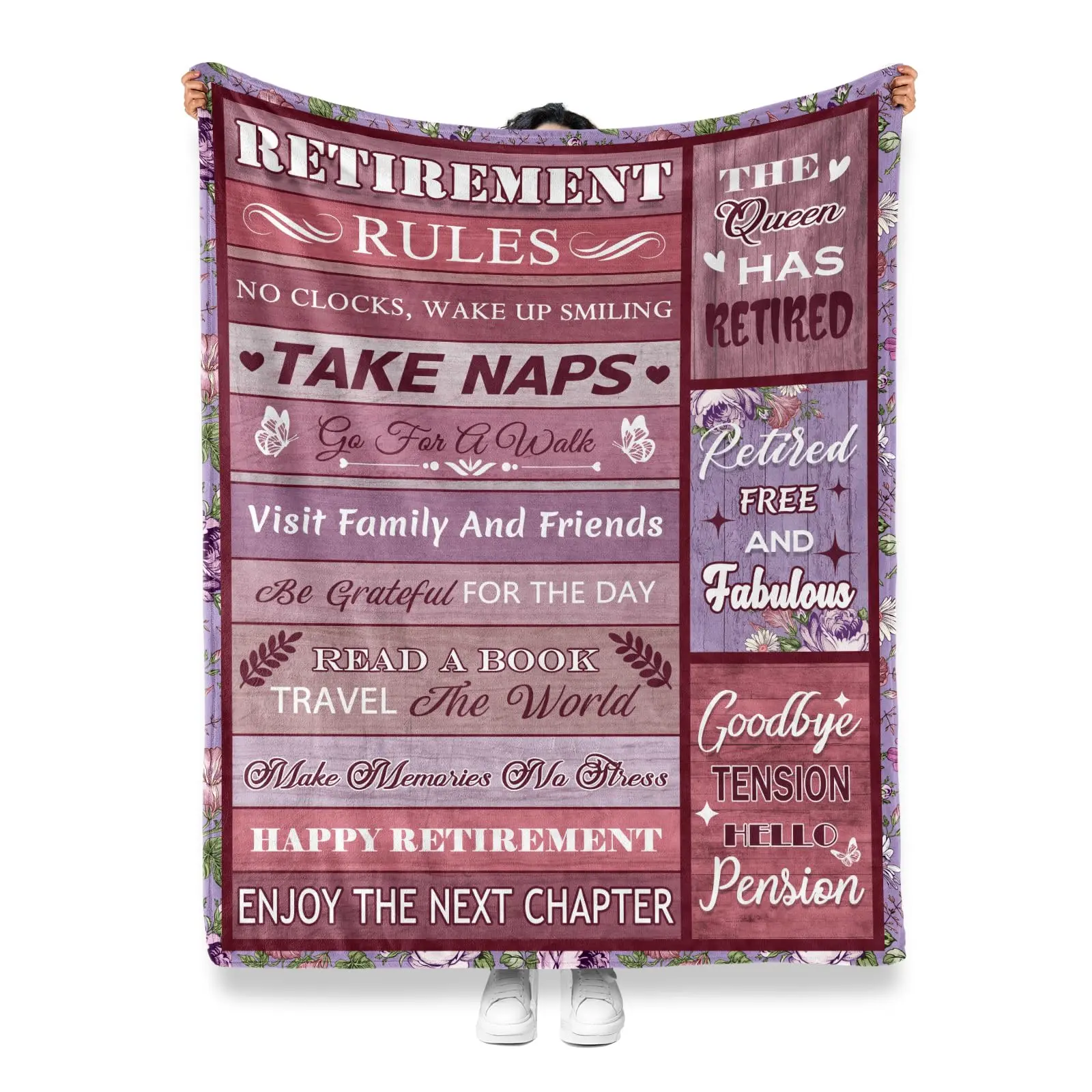 Best Retirement Gifts for Women, Cozy 60x50 Retirement Blanket for Women - Perfect Goodbye Gift Idea for Coworkers, Bosses, Doctors