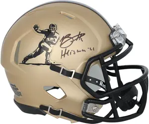Bryce Young Alabama Crimson Tide Autographed Riddell Gold Heisman Speed Mini Helmet with "Heisman 2021" Inscription - Fanatics Authentic Certified