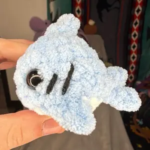 Crochet baby shark plushie