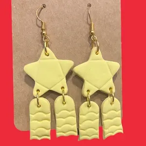 Yellow Filipino parol earrings