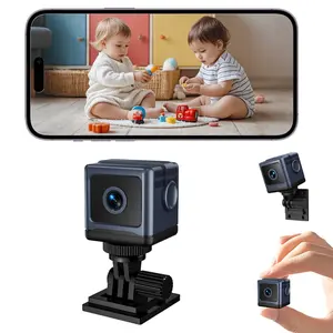 W03 4K Hidden Mini Security Camera 2.4GHz WiFi Wireless Indoor Camera with App Night Vision Motion Detection Long Battery Life Home Indoor Surveillance for Baby Pet Nanny Monitoring Infrared