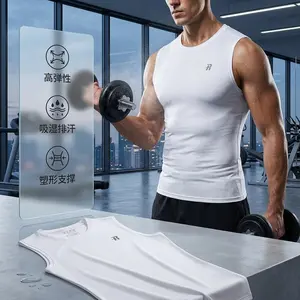 Men's Sleeveless Compression Workout Shirt - Quick Dry Athletic Muscle Tank Top Breathable Base Layer Undershirt Perfect for Basketball Training Gym Fitness Sports Activewear Lightweight Performance Apparel