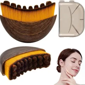 Face Lymphatic Contour Brush for Jawline & Chin Sculpting Dry Brushing for Lymphatic Drainage & Facial Fatigue Relief Ergonomically Designed to Fit The Skin Precisely 1PCS Beauty Roller Daily