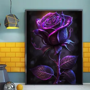 1pc Framed Diamond Painting Kit, DIY Craft Art Decor, Wall Art Painting, Perfect Gift for Beginners & Adults, Ideal for Home Decoration, Diamond Art Tools