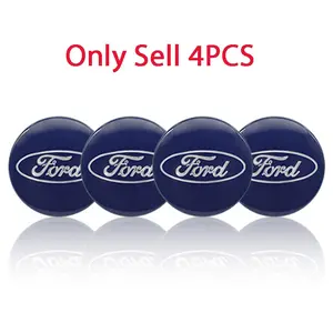 4PCS Car Wheel Center Hub Caps Sticker Decals Styling Accessories For Ford Focus 2 3 4 MK2 MK3 MK4 ST F150 Mondeo Fiesta Fusion Ranger Mustang Shelby Kuga Edge Explorer Ecosport Transit Escape