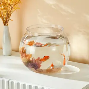 Sturdy Nicely Betta Fish Bowl Small Aquariums for Small Ornamental Fish And Reptiles High Transparency Glass Good View