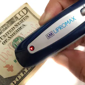 Portable Mini 2 In 1 Counterfeit Bill Detector UV Light Magnetic Head Currency Detector w/Lanyard Works for Any Currency Including USD EUR POUND