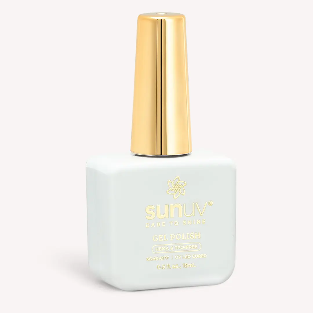 SUNUV Gel Polish – White (073) | HEMA & TPO-Free | Soak-Off UV LED Color Gel | 15mL