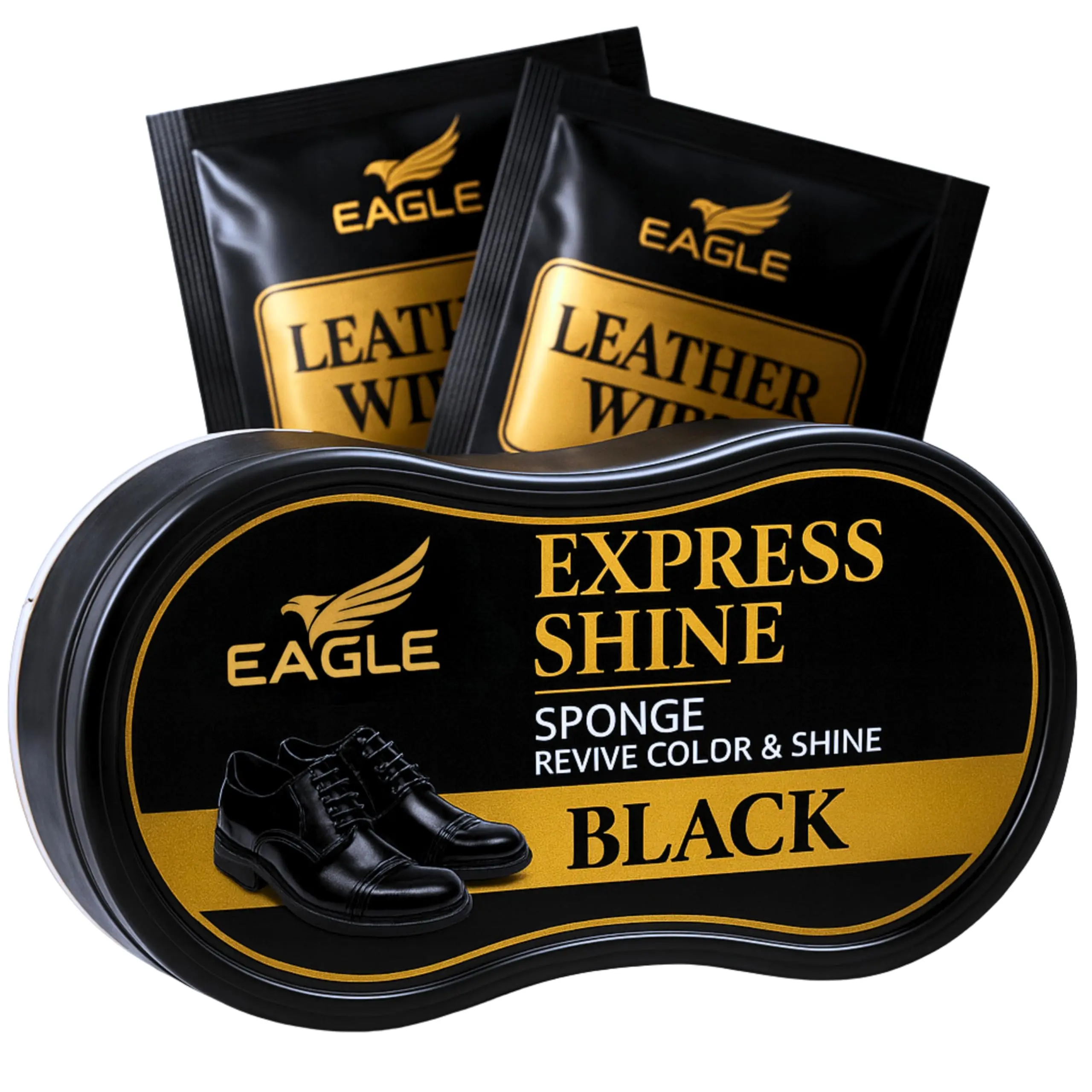 Eagle Shoe Shine Sponge – Instant Shine Sponge for Leather Shoes & Boots | Quick Shoe Polisher & Leather Shine Applicator