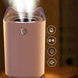 Humidifier household silent usb humidifier anti-dry burning dual nozzle colorful atmospheric light large capacity humidifier