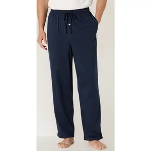Men's Essential Cotton Knit Pajama Pants – Soft Breathable Lounge Pants for Sleep & Relaxation. Casual Drawstring Bottom for Home, Bedroom or Loungewear. Comfortable All Day.