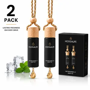 HOOGALIFE Car Hanging Air Freshener 6ML Night Ice Vanilla Musk Long Lasting Luxury Perfume USA Made High Quality