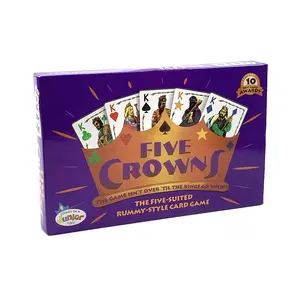 Five Crown Rummy Style Card Game, Fun Family Table Top Card Game, Easter Valentine Christmas Thanksgiving New Year Interactive Cards