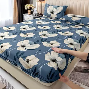 3pcs Set, Fashionable Classic Calm Blue and White Floral / 2 Pillowcases / 1 Fitted Sheet / Twin Bed / Full Bed / Queen Bed / King Bed, Soft and Skin-Friendly / Easy to Care for - Snug Fit, Easily Fits Mattress / Suitable for All Seasons