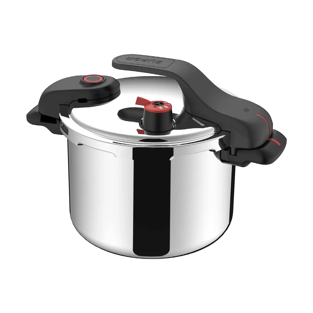 SUPOR Stainless Steel Pressure Cooker - 6L, 22cm Kitchenware Cookware for Fast Cook Family Meals, Pressurecooker