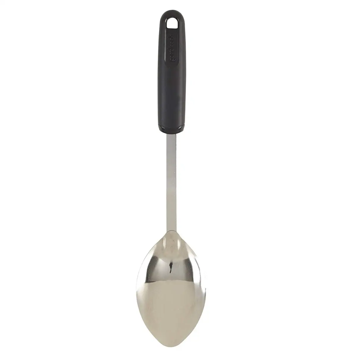 212 MAIN Classic Chrome Finish Durable Basting Spoon - Extra Strong Stainless Steel Kitchenware Utensil with Plastic Grip, Ideal for Outdoor Camping, Hiking
