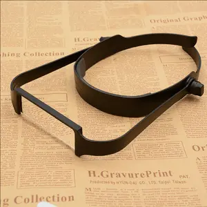 ROMEOO Head-Mounted Magnifier with Four Interchangeable Lenses for Reading and Repair. Features 1.6x, 2.0x, 2.5x, and 3.5x Handheld Magnification, Suitable for Reading, Diamond Painting, Embroidery, and Jewelry Repair