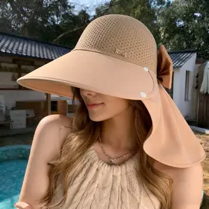 Women's Summer Outdoor Sun Hat with UV Protection Wide Brim Face Covering Perfect for Cycling and Other Outdoor Activities