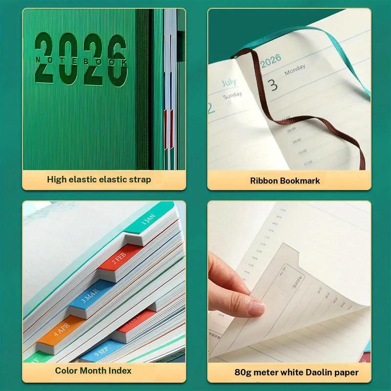 2026 New Calendar Planner & Self-Discipline Log - Self-Discipline Check-In, Time Management & Schedule Planning - One Page Per Day, 365-Day Plan & Visual Organization - 400 Pages Easy-to-Clean Paper