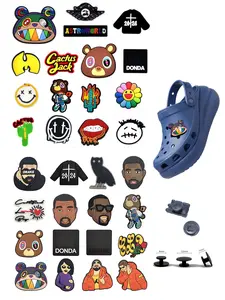 16 Piece Set Style PVC Cartoon DIY Shoe Charms, Fashion Music Character Christmas Gift, Casual Shoe Decorations, Clog Accessories