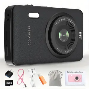 2.4" Portable CCD Digital Camera, 1080P 48MP Webcam with 16 Black x Digital Zoom, Long Lasting Battery Life, Ideal for Travel Cute Tech Gadgets