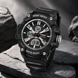 Trendy Sports Digital Watch Waterproof LED Luminous Electronic Wristwatch Cool Y2K Fashion Streetwear Accessories Glow in the Dark Outdoor Athletic Timepiece Perfect Birthday Gift for Men Women Students Teens Everyday Active Lifestyle