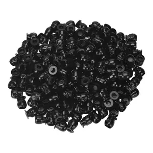 200pcs Disposable Tattoo Pigment Ink Cups Skull Tattoo Ink Cups For Tattoo Permanent Makeup Container Cap Tattoo Accessory Tattoo Kits (Black)