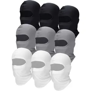 Pack Of 9 Full Face Mask Breathable Hood for Outdoor Use, for Men Full Face Cover Sun Protection Cooling Balaclava Neck Clothing Scarf
