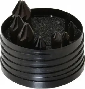 HERTEL 90022 8-Piece High Speed Steel Countersink Set with 6 Flute Cutters, 1/4 to 1" Head Diameter, 60° Angle for Countersinking Tasks