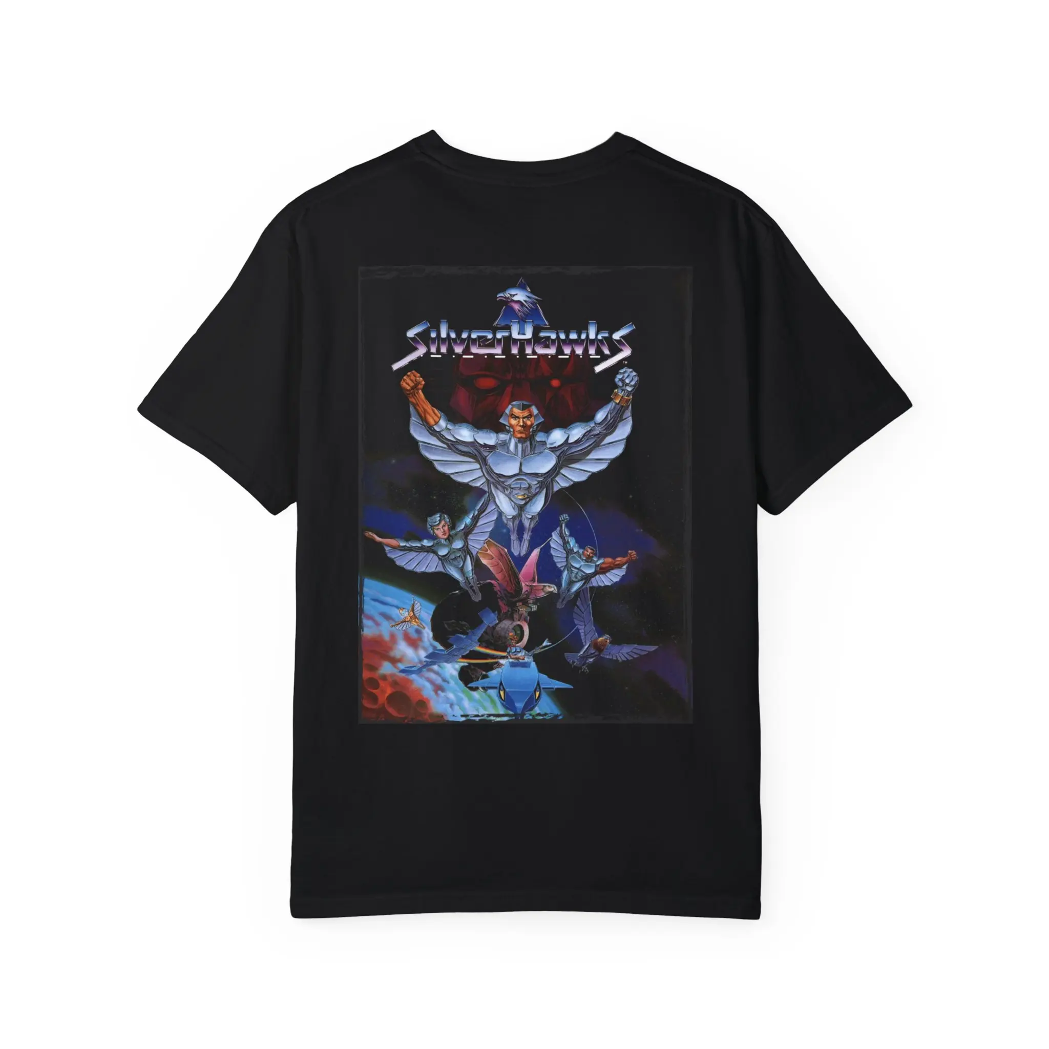 Vintage Silver-Hawk Unisex Garment-Dyed T-shirt, Retro Nostalgic 80's Legend Heroes Tee, Gift for Fans, Novelty Costume Shirt