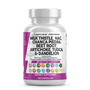 Clean Nutraceuticals Milk Thistle, NAC, Chanca Piedra, Beet Root, Artichoke, Tudca & Dandelion Root for Liver Cleanse Detox & Repair Supplement Capsules – Liver Defend