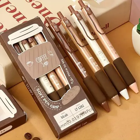 4 PCS Soft Touch Neutral Pens, Quick-Drying Smooth Ink, Ideal for School and Stationery Supplies, Perfect Valentine's or Back-to-School Gift, Smooth Writing Pens