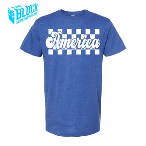 Checkered America The Block Funny Soft Style Tee Shirt Crewneck Classic