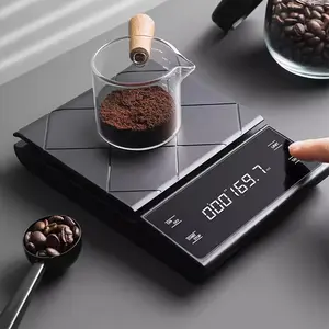 6.6lb Digital Kitchen Scale with Timer - Touch Control, Dust-Proof, Multi-Unit Measurement for Coffee, Baking & Cooking - Black