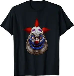 Creepy Scary Clown T-Shirt Horror Halloween Costume - 90B07H4J1VHM