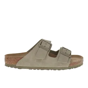 BIRKENSTOCK Mens Arizona Suede Leather Footbed Casual Sandals Casual - Beige