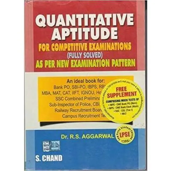 USED Book - Quantitative Aptitude by Aggarwal (Paperback) - english