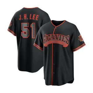 Unisex Baseball Jung Hoo Lee Team San Francisco Giants Alternate Stadium Jersey - Black (Full Logo)