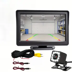 1SET Reverse Camera System with Night Vision Feature And a 10.92cm Display, Featuring 12 LED Lights - a High-Definition Rearview Camera Kit with a Wide-Angle Lens for Safe Parking And Reversing, Ideal for Sedans, Pickups, Suvs, Campers, Trucks