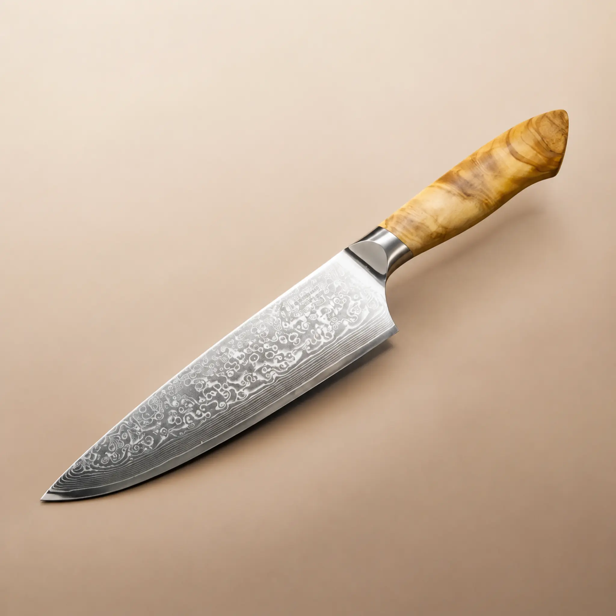 Yuanren 8-in Kitchen Chef's Knife, 67-Layer Damascus Blade, AUS-10 Stainless Steel Cooking Knife for Cooking Use with Olive Wood Handle