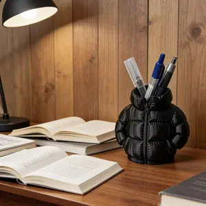 Cute Down Jacket Shape Pen Holder, Creative 3D Printed Cup Mat Set, Desk Accessories, Desk Organizers, Home Office Decor, Desktop Organizer