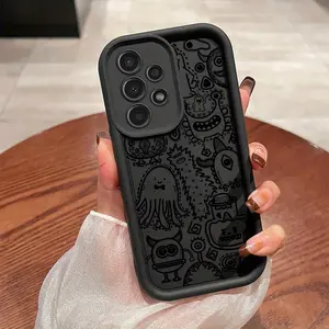 Phone Case - Cute Personalized Cartoon Monster Graffiti Pattern Phone Case for Galaxy A01/A02S/A03/A03S/A05/A10S/A11/A12/A13/A14 5G/A15 4G/A20S/A21S/A22/A23/A30S/A31/A32/A34/A50/A51/A52/A52S 5G/A53 5G/A54 5G/A70/A71/A72/A73 5G/S20/S21/S22 5G/S22+ 5G