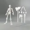 Poseable Skeleton Action Figure DIY Kit - ABS Plastic, One Size Collectible Figurines, Articulated Stop Motion Prop, Quirky Gift, Cool Room Stuff, Halloween Decor, Adult Home Decor Statue for Reels