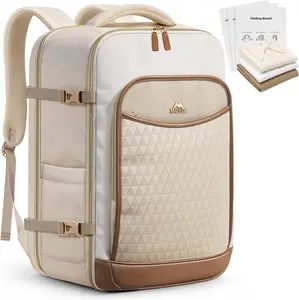 MATEIN HER Carry on Backpack 22x14x9 Airline Approved, 45L Extra Large Travel Backpack for Women with Shirt Folding Board, Waterproof TSA Luggage Backpack for Southwest American Airline Fit 17" Laptop